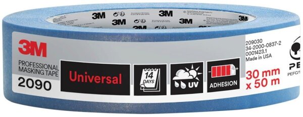3M 2090 Malerband blau 30,0 mm x 50,0 m 1 Rolle