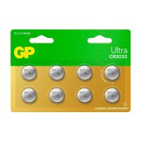 GP Knopfzellen CR2032 Lithium 3,0 V, 8 St.
