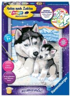 Ravensburger Malen-nach-Zahlen Husky Kuss mehrfarbig