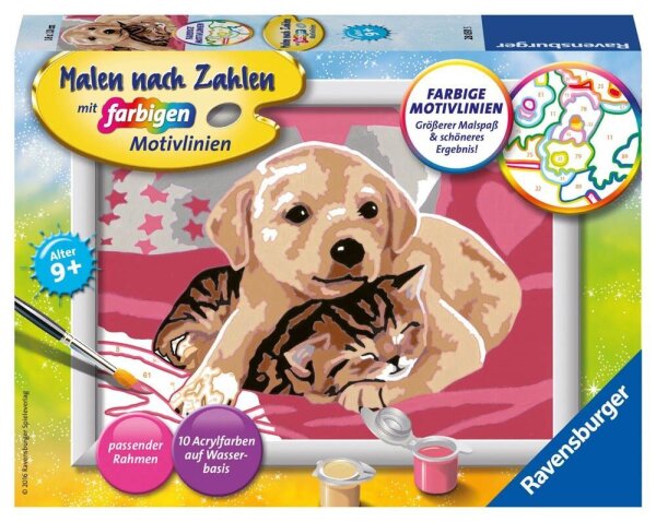 Ravensburger Malen-nach-Zahlen Beste Freunde mehrfarbig