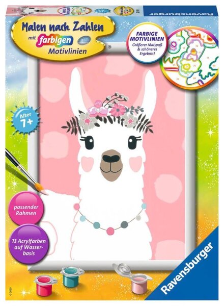Ravensburger Malen-nach-Zahlen No Drama Lama mehrfarbig