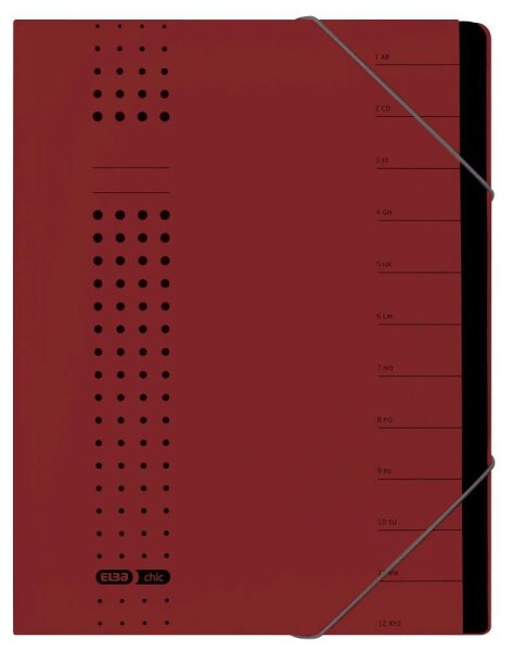 ELBA Ordnungsmappen chic 12 Fächer rot, 5 St.