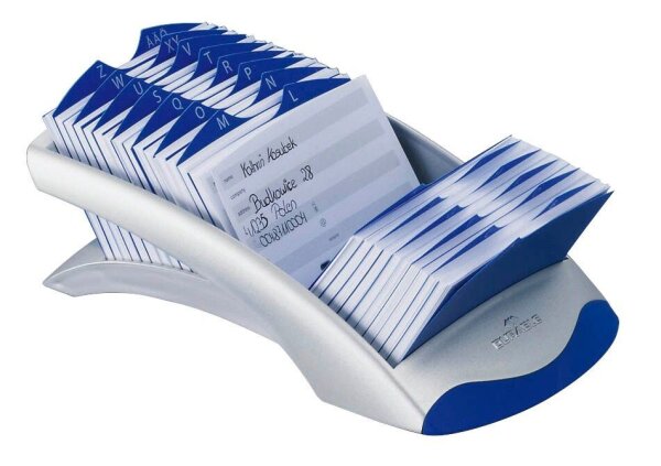 DURABLE Adresskartei Telindex desk silbergrau, für 500 Adress,- Telefonkarten