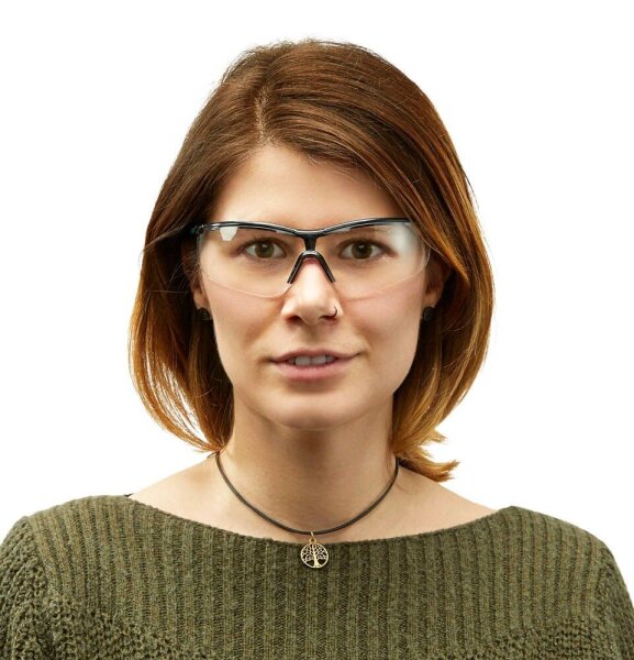 uvex Schutzbrille sportstyle 9193 schwarz, blau, 1 St.