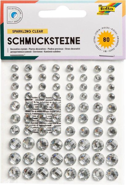 folia Schmucksteine transparent Klar, 1 Pack