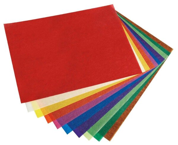 folia Transparentpapier farbsortiert 42 g/qm 10 Blatt