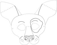 folia Bastelset Kindermasken weiß 6 St.