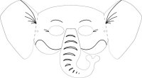 folia Bastelset Kindermasken weiß 6 St.