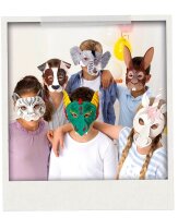 folia Bastelset Kindermasken weiß 6 St.