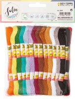 folia Garn zum Sticken matt mehrfarbig 1,0 mm x 8,0 m
