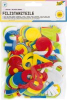folia Bastelfilz Zahlen sortiert weiß, gelb, rot,...