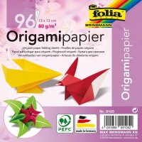 folia Faltblätter Origami mehrfarbig 96 Blatt  ( 9105 )