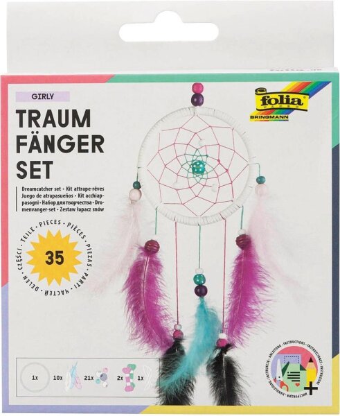 folia Bastelset Traumfänger Girl pink/blau