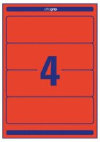 AVERY Zweckform Ordneretiketten L4766-20 rot, 20 Blatt