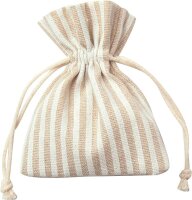 folia Stoffsäckchen mit Motiv Streifen und Punkte 8,0/10,0/13,0 x 10,0/130,/18,0 cm, 1 Pack