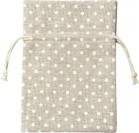 folia Stoffsäckchen mit Motiv Streifen und Punkte 8,0/10,0/13,0 x 10,0/130,/18,0 cm, 1 Pack