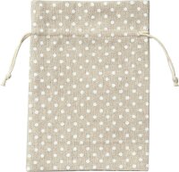 folia Stoffsäckchen mit Motiv Streifen und Punkte 8,0/10,0/13,0 x 10,0/130,/18,0 cm, 1 Pack