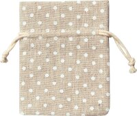 folia Stoffsäckchen mit Motiv Streifen und Punkte 8,0/10,0/13,0 x 10,0/130,/18,0 cm, 1 Pack