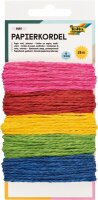 folia Kordel Papier farbig rauh pink, rot, gelb,...