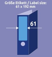 AVERY Zweckform Ordneretiketten L4767-20 blau, 20 Blatt
