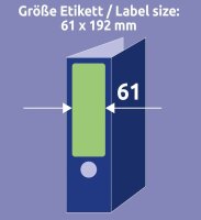 AVERY Zweckform Ordneretiketten L4768-20 grün, 20 Blatt