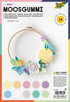 folia Moosgummi pastell mehrfarbig 10 Blatt