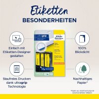 AVERY Zweckform Ordneretiketten L4769-20 gelb, 20 Blatt