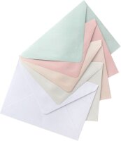 folia Faltkarten mit Briefumschlägen pastell 179591 pastell DIN A6, 10 St.