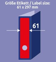 AVERY Zweckform Ordneretiketten L4752-20 rot, 20 Blatt