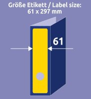 AVERY Zweckform Ordneretiketten L4755-20 gelb, 20 Blatt