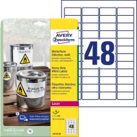 AVERY Zweckform wetterfeste Folienetiketten L4778-20...