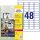 AVERY Zweckform wetterfeste Folienetiketten L4778-20 weiß 45,7 x 21,2 mm, 20 Blatt