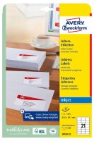 AVERY Zweckform Adressetiketten J8160-25 weiß 63,5...