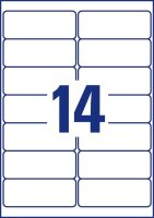 AVERY Zweckform Adressetiketten J8163-25 weiß 99,1 x 38,1 mm, 25 Blatt