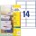 AVERY Zweckform Adressetiketten J8163-25 weiß 99,1 x 38,1 mm, 25 Blatt