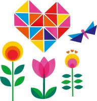 folia Fensterfolie mehrfarbig 10 Blatt  ( 455409 )