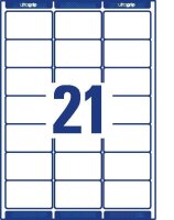 AVERY Zweckform Adressetiketten L7160-100 weiß 63,5 x 38,1 mm, 100 Blatt