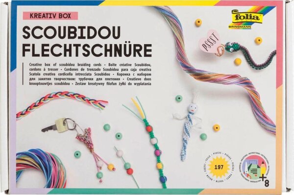 folia Bastelset Flechtschnüre mehrfarbig