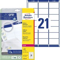 AVERY Zweckform Adressetiketten L7160-40 weiß 63,5...