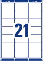 AVERY Zweckform Adressetiketten L7160-40 weiß 63,5 x 38,1 mm, 40 Blatt