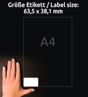 AVERY Zweckform Adressetiketten L7160-40 weiß 63,5 x 38,1 mm, 40 Blatt