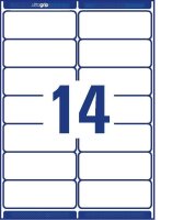 AVERY Zweckform Adressetiketten L7163-100 weiß 99,1 x 38,1 mm, 100 Blatt