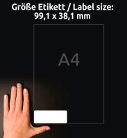 AVERY Zweckform Adressetiketten L7163-100 weiß 99,1 x 38,1 mm, 100 Blatt