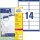 AVERY Zweckform Adressetiketten L7163-100 weiß 99,1 x 38,1 mm, 100 Blatt