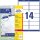 AVERY Zweckform Adressetiketten L7163-40 weiß 99,1 x 38,1 mm, 40 Blatt