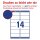 AVERY Zweckform Adressetiketten L7163-40 weiß 99,1 x 38,1 mm, 40 Blatt