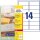 AVERY Zweckform Folien-Adressetiketten L7563-25 transparent 99,1 x 38,1 mm, 25 Blatt