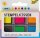 folia Stempelkissen neon gelb, pink, orange, schwarz, grün, blau 6x 2,4 x 2,4 cm, 1 Pack