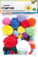 folia Pompons mehrfarbig Mix Ø 1,0-5,0 cm, 1 Pack