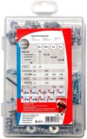 fischer easyDIY Box Gipskarton 513892 Dübel- und Schrauben-Sortiment, 100-teilig